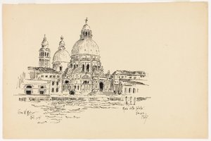 Sta. Maria della Salute, Venedik, İtalya, Seyahat Kroki by George Washington Maher