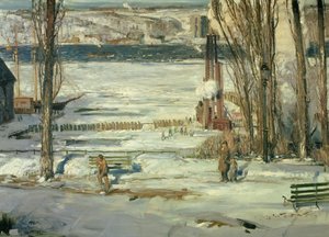 Sabah Karı - Hudson Nehri, 1910 by George Wesley Bellows