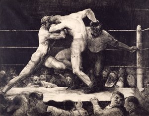 Sharkey's'de Bir Geyik (taş) by George Wesley Bellows