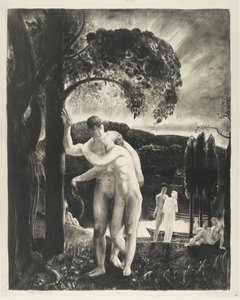 Amour, Men Like Gods serisi, 1923 (dokuma kağıt üzerinde lito) by George Wesley Bellows