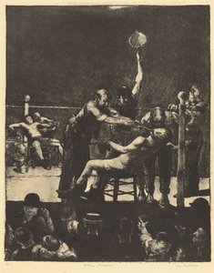Mermiler Arası, büyük, ilk taş, 1916. by George Wesley Bellows
