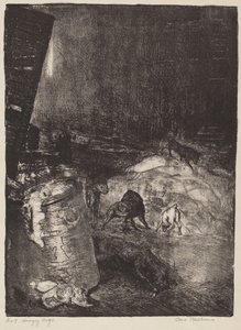 Aç Köpekler, ikinci taş, 1916. by George Wesley Bellows