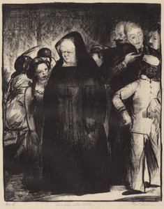 Asansörde, 1916. by George Wesley Bellows