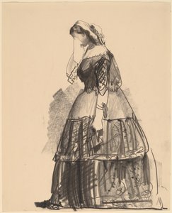 1860 Hanımı - Kadın Oyuncu, 1922. by George Wesley Bellows