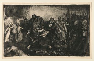 Savaş Serisinden Düşman Geliyor veya Almanlar Geliyor by George Wesley Bellows