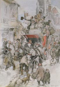 Noel Posta Arabası (kalem, tuvalet ve gövde rengi) by George Wright