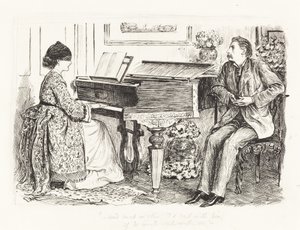 "--Ve sis ya da parıltı, benimle yelken açsaydı, onunla yelken açardım--" by George du Maurier