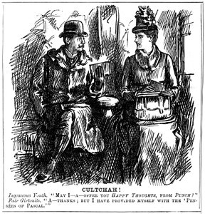 Üniversite eğitiminin kadınlara faydaları, 1887 by George du Maurier
