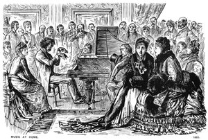 Evde Müzik, 1885 1891. by George du Maurier