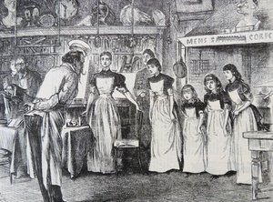 Okul Odası olması gerektiği gibi by George du Maurier