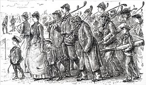 Golfün artan popülaritesi. by George du Maurier