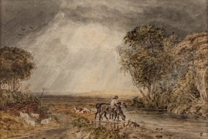 Manzara [Eve Dönüş], tarihi bilinmiyor (kağıt üzerine suluboya)