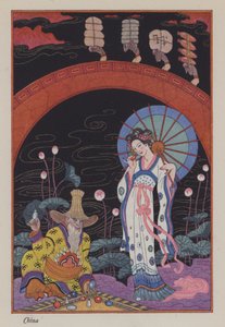 Parfümün Romantizmi: Çin (renkli taş) by Georges (after) Barbier