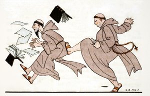 Abbot tarafından kovalanmak by Georges Barbier