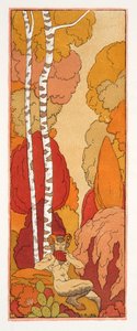 Pastoral Şarkı, Pierre Louys tarafından Les Chansons de Bilitis'ten bir örnek, pub. 1922 (kalıp baskısı) by Georges Barbier