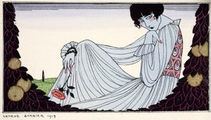 Tefekkür… 1919 (şablon baskı) by Georges Barbier