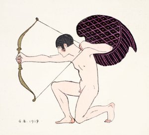 Cupid 1919 (kalıp baskısı) by Georges Barbier