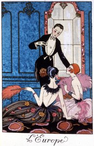 Avrupa, 20. yüzyılın başları (resim) by Georges Barbier