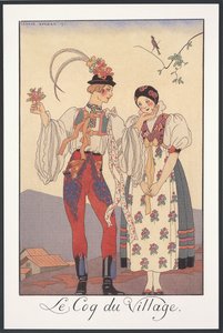 Falbalas ve Fanfreluches, 1922 için Almanak, Le coq du köyü, George Barbier tarafından, yazdır by Georges Barbier