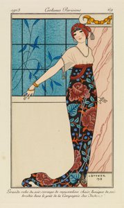 'Paris Kostümleri'nden Plaka by Georges Barbier