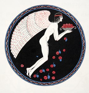 Gece Gülleri, Les Chansons de Bilitis'ten resim, Pierre Louys, pub. 1922 (kalıp baskısı) by Georges Barbier