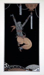 Şehrazat, 'Vaslav Nijinsky'nin Dansları Üzerine Tasarımlar' (1889-1950) serisinden. Georges Barbier (1882-1932), Pochoir Baskısı by Georges Barbier