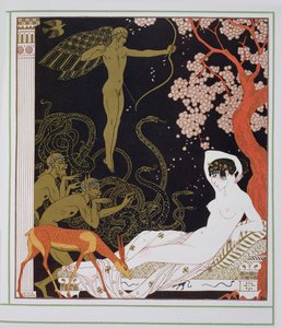 Venüs veya La belle Hélène (renkli taş) by Georges Barbier