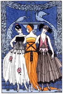 üç Güzeller, c. 1920 (gravür) by Georges Barbier