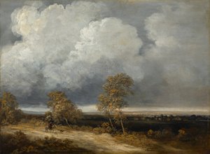 Bir binici ile manzara by Georges Bernard Michel