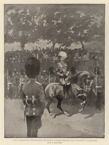 Lord Wolseley (Başkomutan) Majestelerinin Arabasının Önünde Sürerken