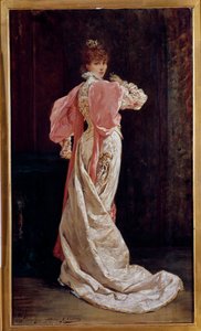 Sarah Bernhardt (1844-1923) olarak bilinen Fransız aktris Henriette Rosine Bernard'ın tam boy portresi Georges Jules Victor Clairin (1843 - 1919) tarafından yapılmıştır. 19. yüzyıl. Paris, Fransız komedisi by Georges Clairin