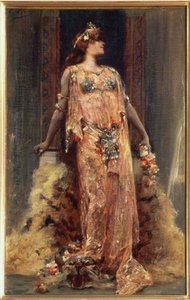 Sarah Bernhardt (1844-1923) Kleopatra rolünde