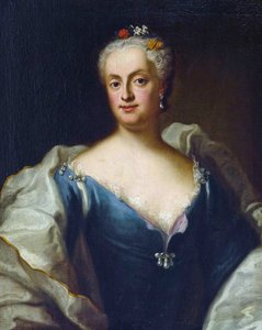 Marie-Anne de Saxe - (Marie Anne de Saxe) - Saksonya Maria Anna Sophia, Bavyera Seçmeni (1728-1797) - George Desmarees (1697-1776). Tuval üzerine yağlı boya Ebat : 80x64,5 cm Özel Koleksiyon by Georges Desmarées