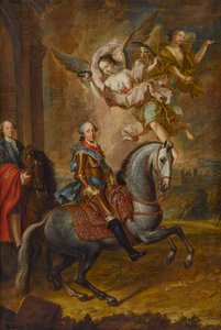 Maximilian III Joseph, Bavyera Seçmeni, at sırtında (tuval üzerine yağlı boya) by Georges Desmarées