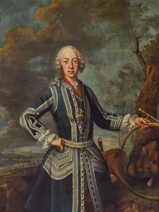 Maximilian III Joseph av elbisesi içinde (tuval üzerine yağlı boya) by Georges Desmarées