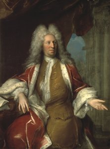 Genç Nicodeme Tessin, İsveçli mimar - Genç Kont Nicodemus Tessin (1654-1728), Desmarees, George (1697-1776). tuval üzerine yağlıboya by Georges Desmarées