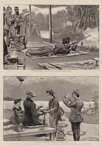 Bir Japon Bisley, Kioto'daki Yıllık Atış-Festivalinde Eskizler by Georges Ferdinand Bigot