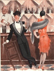 'Le Sourire' ön kapağı (renkli lito) by Georges Leonnec