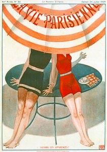 El ele tutuşan sevgililer, "La Vie Parisienne "den bir illüstrasyon