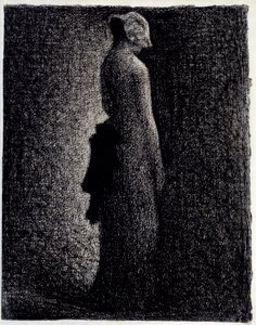 Georges Seurat (1859-1891) tarafından Kara Düğüm Karakalem 1882 civarında Dim. 0,31 x 0,23 m Paris. Orsay Müzesi