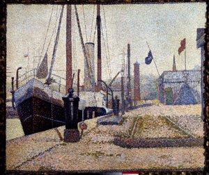 Yelkenli La Maria Honfleur limanında by Georges Pierre Seurat