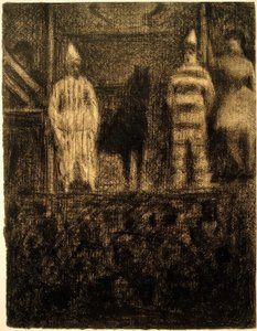 Clowns et poney (Une Parade) (Palyaçolar ve Pony / A Parade) by Georges Seurat