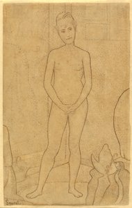 "Modeller" den sonra çalışma by Georges Seurat
