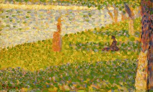 Nehir Kıyısındaki Kadınlar, La Grande Jatte için çalışma, c.1885-86 by Georges Seurat