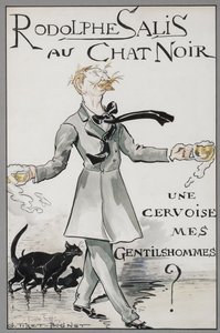 Kara Kedi ile Rodolphe Salis, c. 1890. by Georges Tiret Bognet
