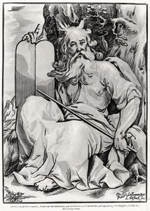 Ludwig Businck tarafından oyulmuş Musa (c.1590-1630