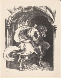 Binici bir kapıya girer by Georges d