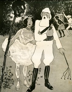 Leopold II ve Cleo de Merode bir Operetta düeti söylüyor, 1904.