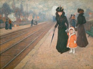 banliyö tren istasyonu by Georges d Espagnat