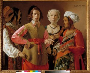 Falcı Georges de La Tour (1593-1652) tarafından 1630 dolaylarında, Sun. 1,01x1,23 m New York. Metropolitan Müzesi